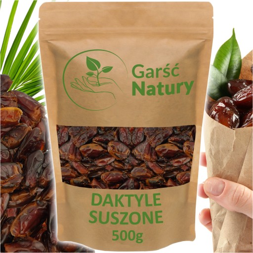 SUŠENÉ DATLE, CELÉ OVOCIE 500 g Bez semien Sušené PRÍRODNÉ sladké 0,5 kg