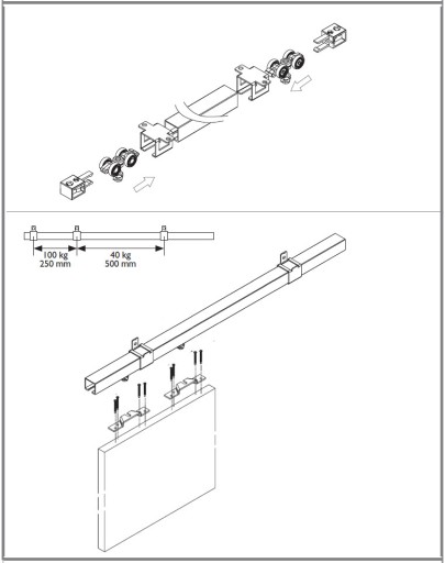 S100 Latch Clip zarážka, polohovadlo, brzda
