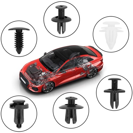 Spony Pins Sponky Sťahovák autopoťahov SET Sada 103 ks