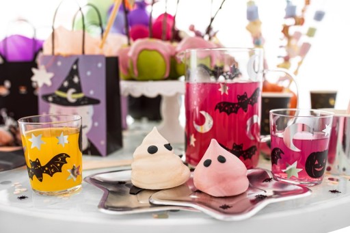 Halloweenske ozdoby nálepky pre deti 56 ks