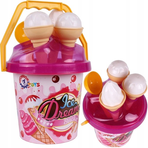 Sada pieskoviska ICE CREAM Forms Vedro piesku