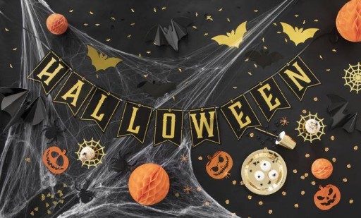 ČIERNY PAPIER HAPPY HALLOWEEN 2,5M