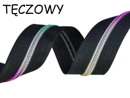LuxTextil Zipsová PÁSKA Zips 5mm ŠPIRÁLOVÝ Zips PO METROCH 1m RAINBOW CZ