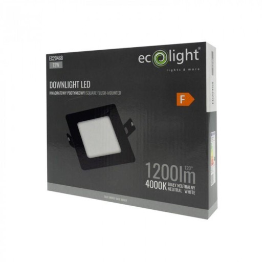 Eco Light LED zapustené stropné svietidlo 12W 1200lm 4000K