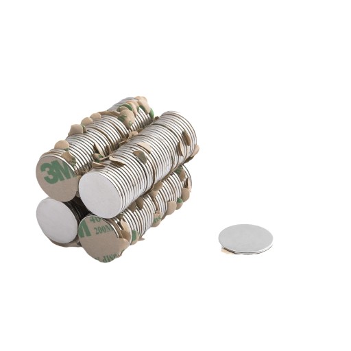 Neodymový magnet 15x1 mm s 3M lepiacou páskou 10 ks