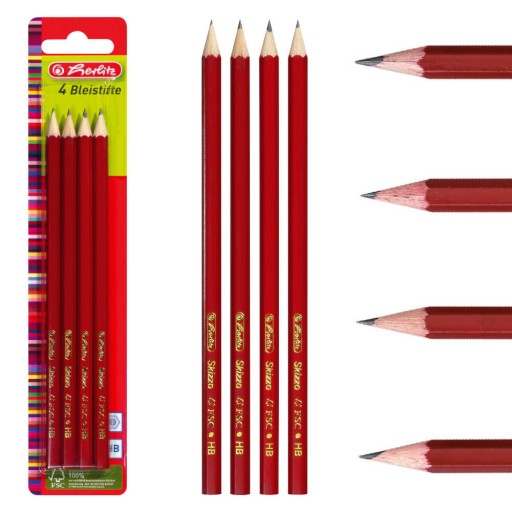 HERLITZ HB drevená sada 4 ceruziek