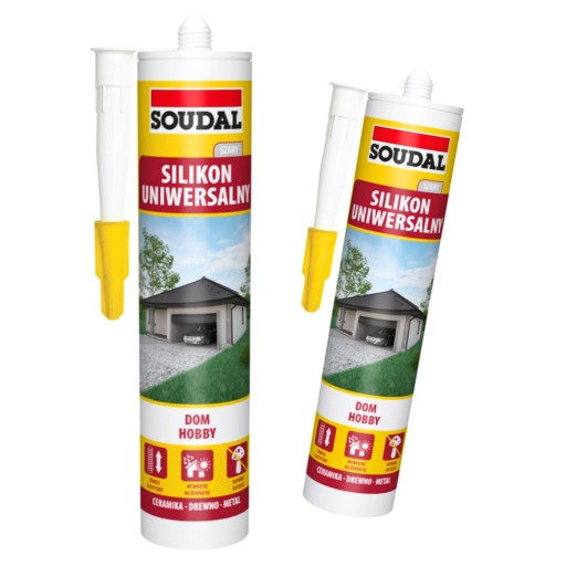 Silikón Soudal 280, univerzálny sivý tmel