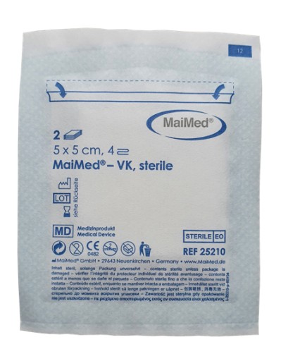 NETKANÉ KOMPRESY STERILNÉ MERAČE 5cmx5cm 50KS