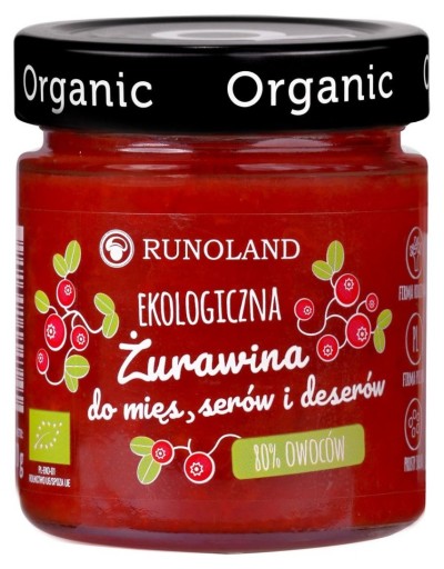 BRUSINKY NA MÄSO, SYRY A DEZERTY, BIO, 200g RUNOLAND