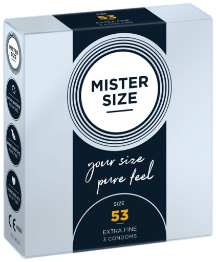 MISTER SIZE kondómy prispôsobené na veľkosť sada 3x3 ks 53 57 60 mm