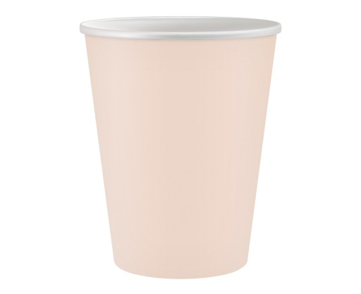 Svetloružové papierové poháre 250 ml 6 ks.