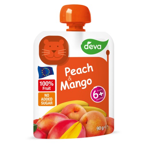 DEVA Broskyňová mangová ovocná pena, 3x90G