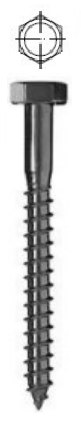 Skrutka do dreva 10x120MM OC šesťhranná hlava 82501- 1kg
