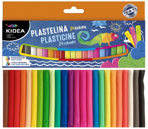 Kidea plastelína 24 neónových a klasických farieb
