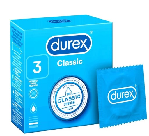 Kondómy Durex Classic, 3 ks