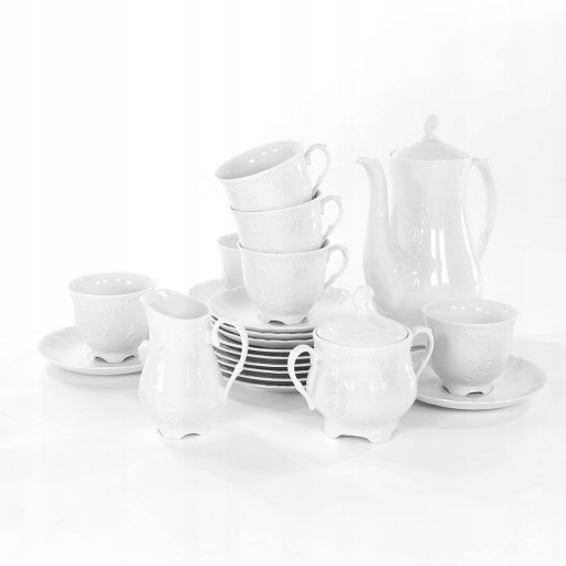0001 TANIERE TANIERE 17 Biely ROKOKO ĆMIELÓW PORCELÁN