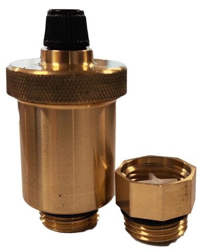 AUTOMATICKÝ ODVZDUŠŇOVAČ S NOŽNÝM VENTILOM 1/2 PALCA MOSADZ
