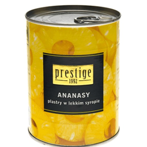 PRESTIGE Ananás nakrájaný v sirupe Light 565g