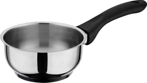 Nerezový hrniec 12cm 0,6l. Panvica s bakelitovou rúčkou, KOKO PLYN INDUCTION