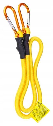 E4G02 s 10mm/90cm karabínami Elastická šnúrka