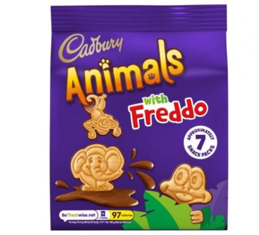 1x139g CADBURY Mini Animals with Fredo 7 pack UK