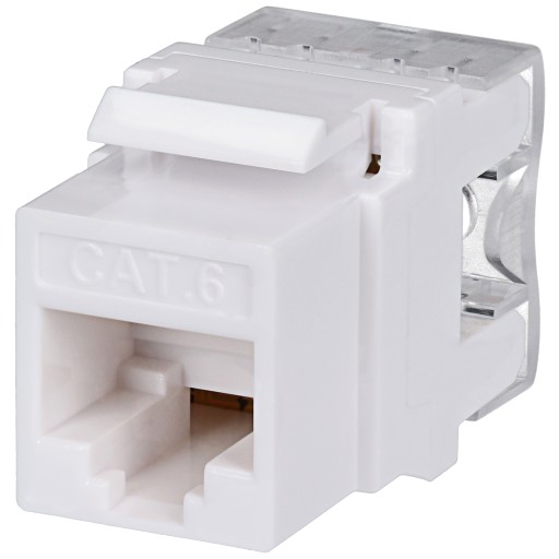 Keystone Modul RJ-45 LAN zásuvka CAT.6 biela