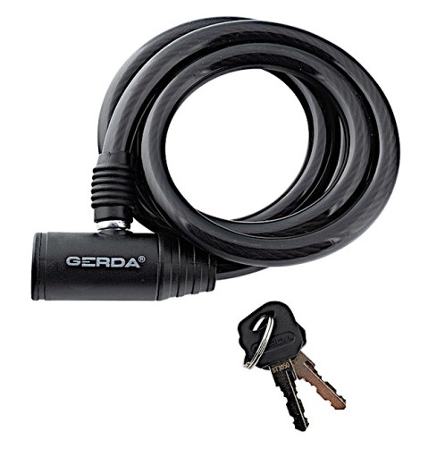 Zámok na bicykel GERDA FLEX 1000/8K, čierny