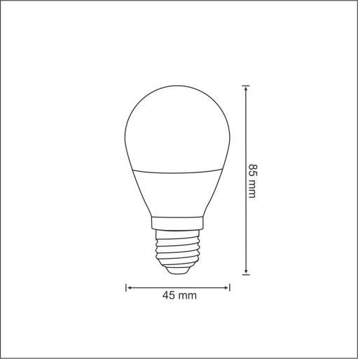 LED žiarovka BULK G45 E27 7W 50W POLUX 3000K