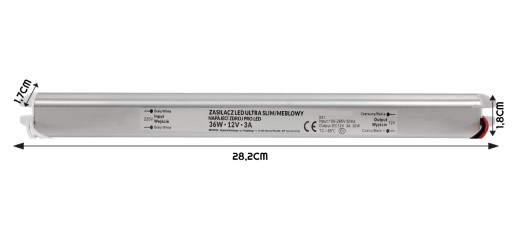 Ultra Slim 3A 36W 12V LED zdroj