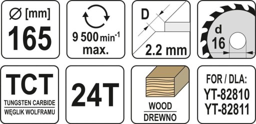 WIDI DREVENÝ ŠTÍT 165x24Tx16mm Yato