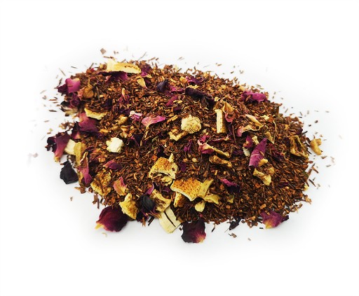 ČERVENÝ sypaný čaj JESENNÉ LISTY rooibos LISTY RUŽÍ JABLKO - 50 g