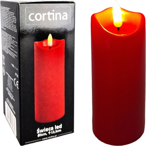 LED vložka na sviečky, červená sviečka s efektom plameňa