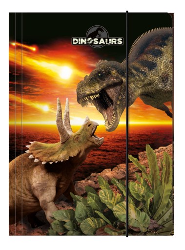 Leporelo s gumičkou A4 Dinosaury DERFORM