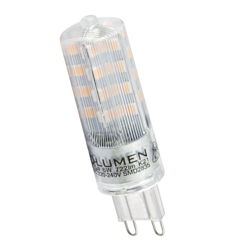 G9 T20 LED žiarovka 6W=55W SMD 722lm 360° Halogen Strong No Flicker 4000K