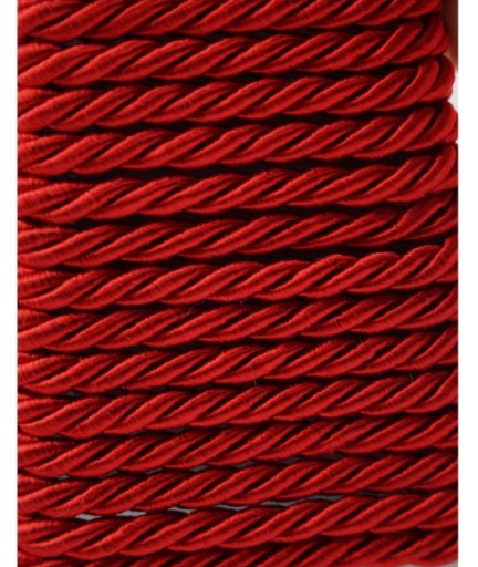 Ozdobná šnúrka 6mm červená