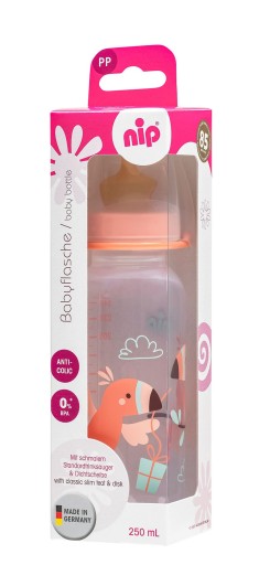 č Štandardná fľaša 250 ml, dievča, 6m+, M latexový cumlík