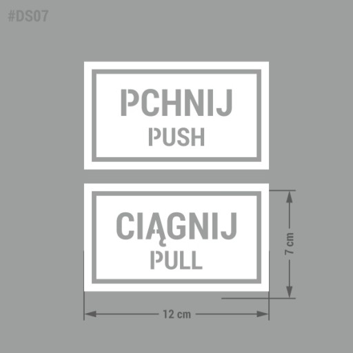 Samolepky Push Pull Push Pull 7x12