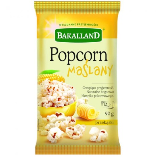 Bakalland BUTTERED Popcorn 90g do mikrovlnky