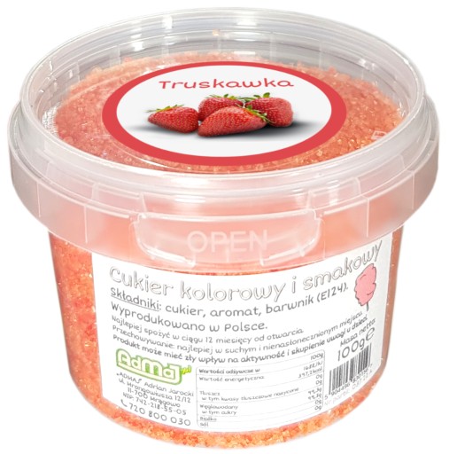 Cukrová vata jahodová 100g farebná