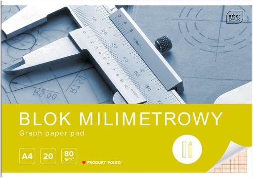 Interdruk A4 milimetrový blok 20 listov x 3