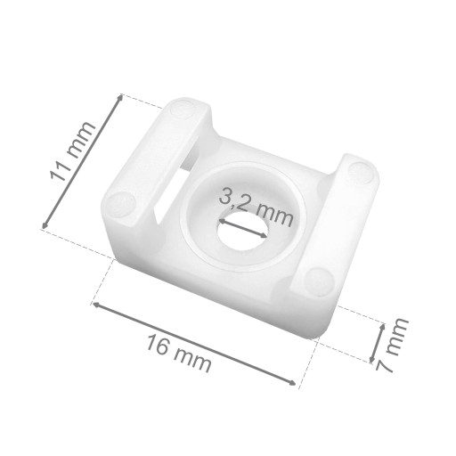 RÚČKA UPEVŇOVACIEHO KÁBLA 16x11 mm 100 ks