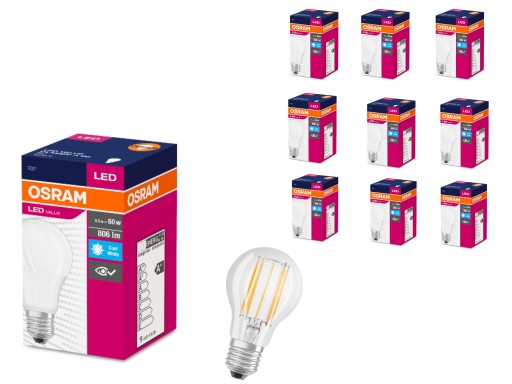 LED VALUE Žiarovka 8,5W 806lm 4000K E27 NW 4052899973381