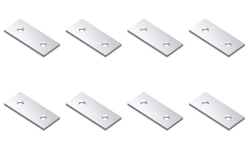 Plochá kovová konštrukčná spojka 40x17 mm 8 ks