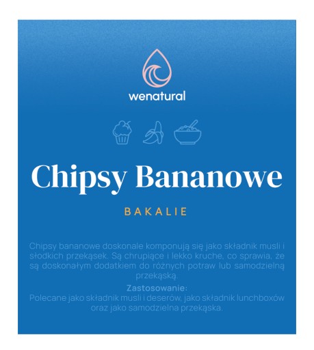 Banánové lupienky 1kg Wenatural - sušené, chrumkavé, snack, banánové, top
