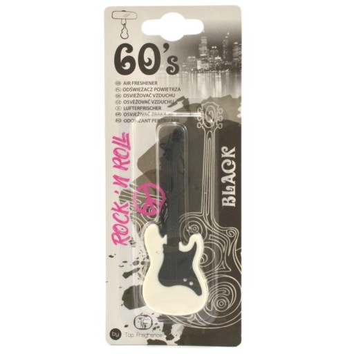 RETRO ELEKTRICKÁ GITARA AUTO VÔŇA ČIERNA ROCK'N'ROLL 60. roky