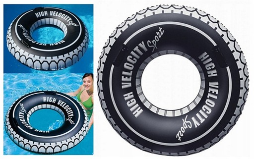 KRUHOVÝ NAFUKOVACÍ MATRAC NA PLÁŽ BAZÉN ČIERNA 50 CM