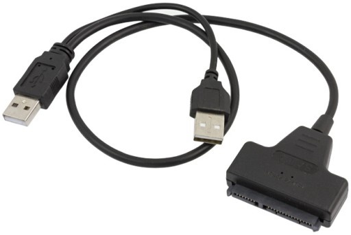 Adaptér káblový mostík disk 2.5 SSD HDD SATA USB 2.0