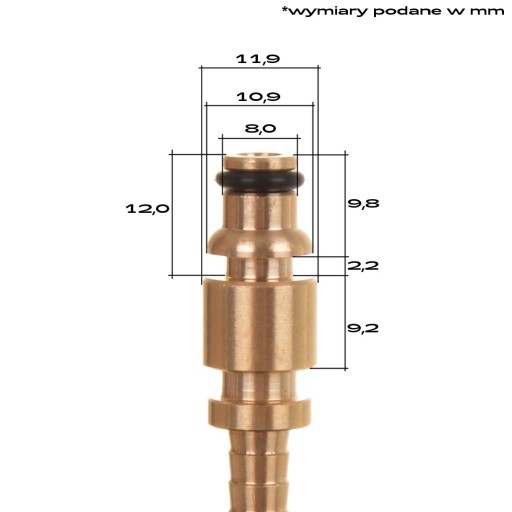 Upínacia 8mm zátka na hadicu DN6 k podložke MACALLISTER