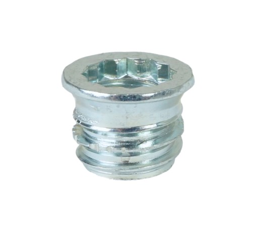 Zásuvka M8 x 10 mm, dvojzávitová, skrutkovacia, skrutka do dreva, zapustená