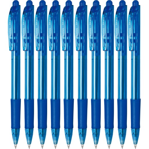 Výsuvné guľôčkové pero Pentel BK417 modré A10